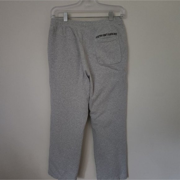RECEPTION | Kitchen brushed fleece sweatpants Poetry gray wide leg sz M - Picture 6 of 6